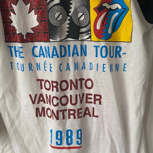 Vintage Rolling Stones 1989 Raglan Tee - Red and Black - Picture 4 of 4